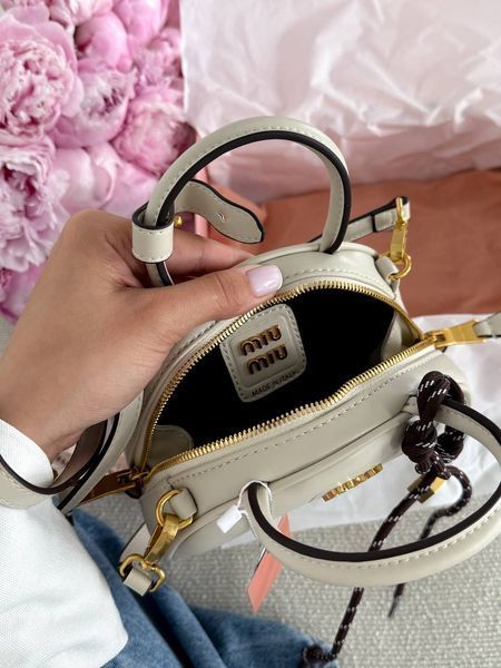 Miu Miu Leather Top-Handle Bag White [оригінальна коробка] miu2503 фото