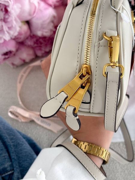 Miu Miu Leather Top-Handle Bag White [оригінальна коробка] miu2503 фото