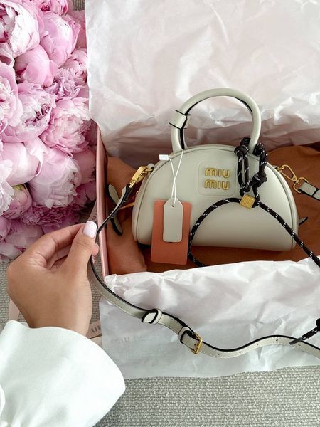 Miu Miu Leather Top-Handle Bag White [оригінальна коробка] miu2503 фото