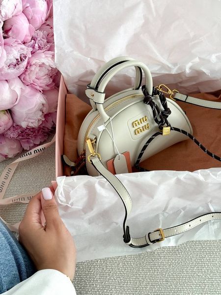 Miu Miu Leather Top-Handle Bag White [оригінальна коробка] miu2503 фото