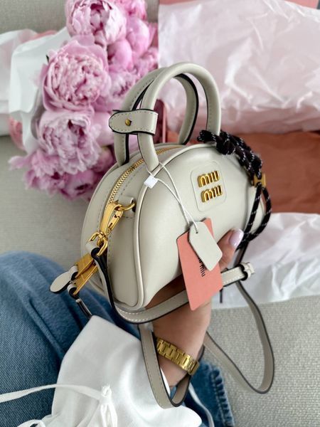 Miu Miu Leather Top-Handle Bag White [оригінальна коробка] miu2503 фото