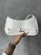 Jacquemus Le Bisou Ceinture Leather Shoulder Bag in WHITE J09903 фото 12