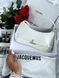 Jacquemus Le Bisou Ceinture Leather Shoulder Bag in WHITE J09903 фото 8