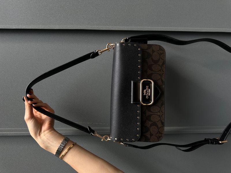 Morgan Crossbody In Colorblock Signature Canvas With Rivets pr23334 фото