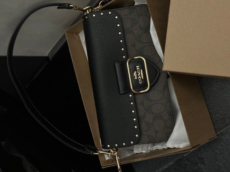 Morgan Crossbody In Colorblock Signature Canvas With Rivets pr23334 фото