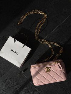 Chanel Classic Powder Lambskin Pearl Crush Vanity Bag Gold [оригінальна коробка] pr2222 фото