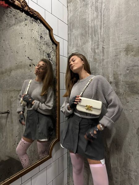 Celine Teen Triomphe Bag Cream in Shiny Calfskin PREMIUM [оригінальна коробка] pr02420 фото