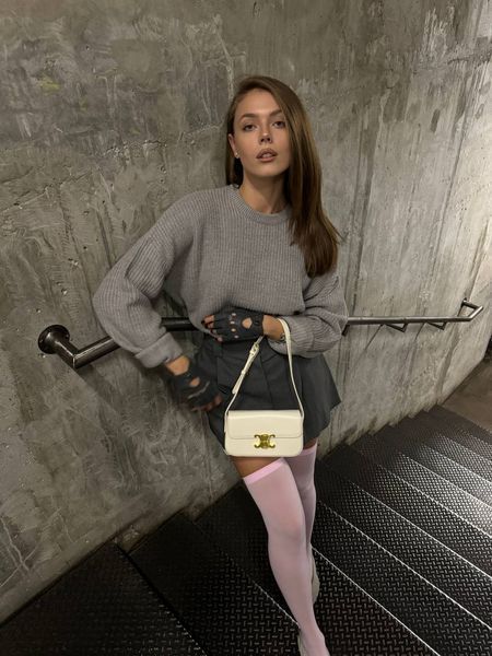 Celine Teen Triomphe Bag Cream in Shiny Calfskin PREMIUM [оригінальна коробка] pr02420 фото