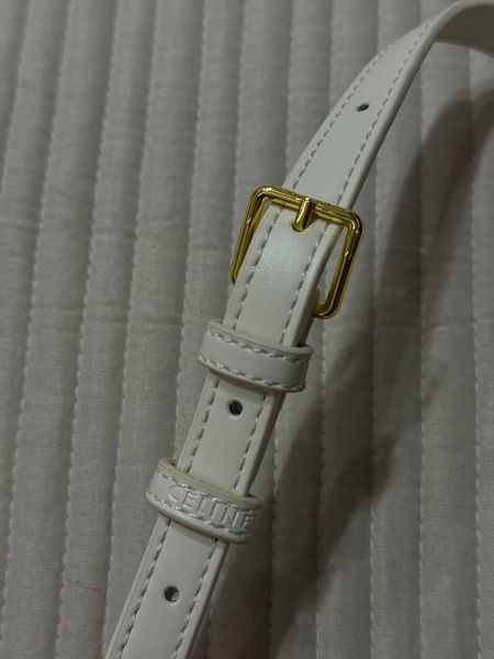 Celine Teen Triomphe Bag Cream in Shiny Calfskin PREMIUM [оригінальна коробка] pr02420 фото