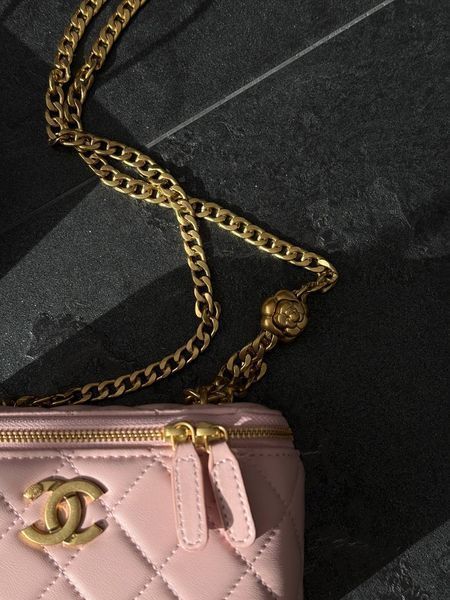 Chanel Classic Powder Lambskin Pearl Crush Vanity Bag Gold [оригінальна коробка] pr2222 фото