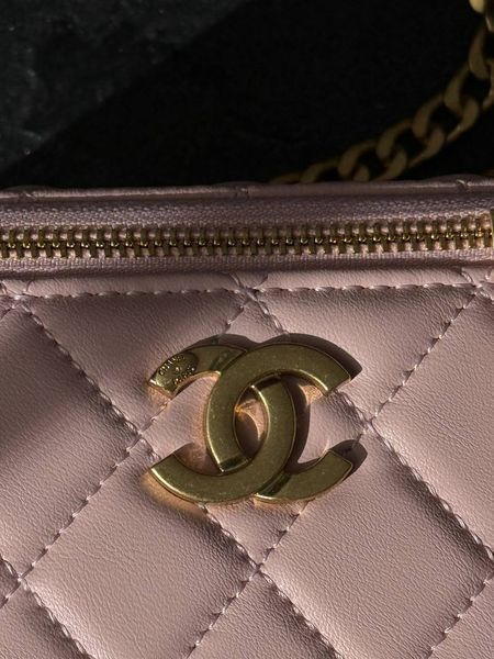 Chanel Classic Powder Lambskin Pearl Crush Vanity Bag Gold [оригінальна коробка] pr2222 фото