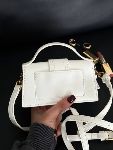 Jacquemus Le Bambino Small Handbag With Adjustable Crossbody WHITE pr1040 фото