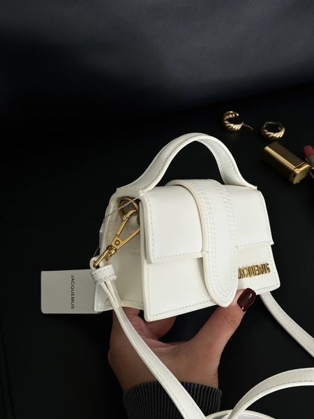 Jacquemus Le Bambino Small Handbag With Adjustable Crossbody WHITE pr1040 фото