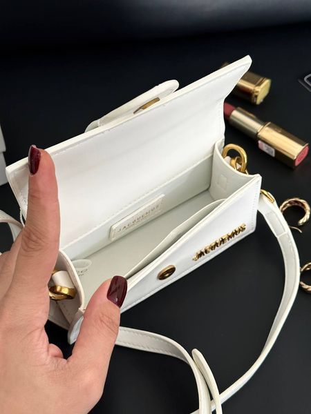 Jacquemus Le Bambino Small Handbag With Adjustable Crossbody WHITE pr1040 фото