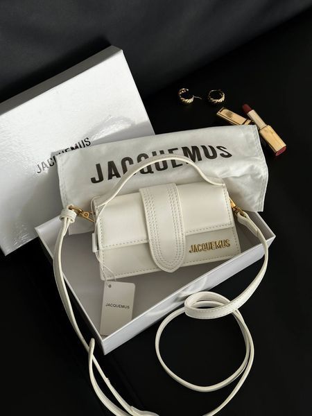 Jacquemus Le Bambino Small Handbag With Adjustable Crossbody WHITE pr1040 фото
