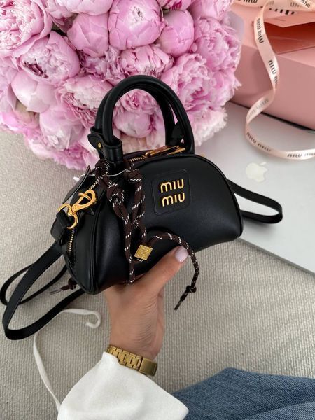 Miu Miu Leather Top-Handle Bag Black [оригінальна коробка] miu2504 фото