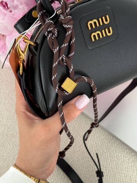 Miu Miu Leather Top-Handle Bag Black [оригінальна коробка] miu2504 фото
