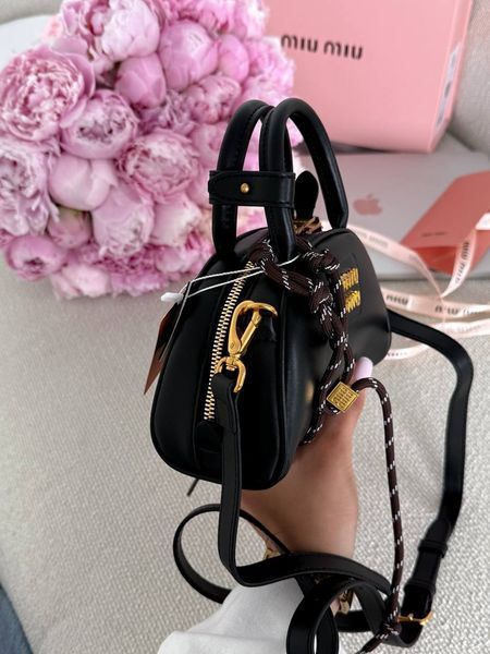 Miu Miu Leather Top-Handle Bag Black [оригінальна коробка] miu2504 фото