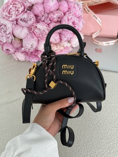 Miu Miu Leather Top-Handle Bag Black [оригінальна коробка] miu2504 фото