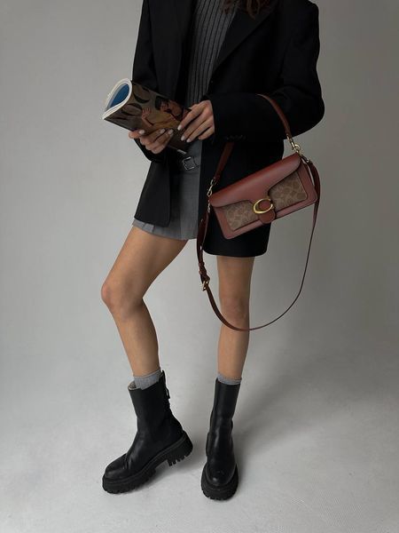 Сoach Tabby Shoulder Bag Signature Canvas Brown/Beige[крафтова коробка] pr10012 фото