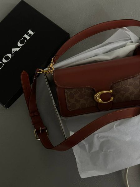 Сoach Tabby Shoulder Bag Signature Canvas Brown/Beige[крафтова коробка] pr10012 фото