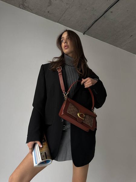 Сoach Tabby Shoulder Bag Signature Canvas Brown/Beige[крафтова коробка] pr10012 фото