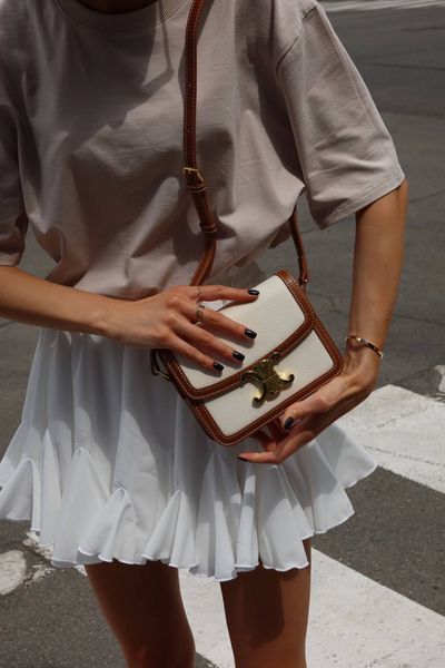 Celine Small Boston Cuir Triomphe in Textile and Calfskin PREMIUM [звичайна брендована коробка] pr0037 фото
