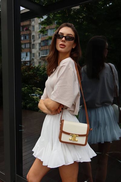 Celine Small Boston Cuir Triomphe in Textile and Calfskin PREMIUM [звичайна брендована коробка] pr0037 фото