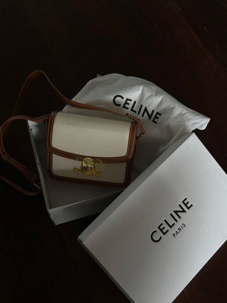 Celine Small Boston Cuir Triomphe in Textile and Calfskin PREMIUM [звичайна брендована коробка] pr0037 фото