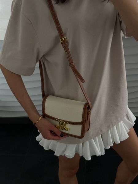 Celine Small Boston Cuir Triomphe in Textile and Calfskin PREMIUM [звичайна брендована коробка] pr0037 фото