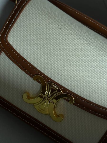 Celine Small Boston Cuir Triomphe in Textile and Calfskin PREMIUM [звичайна брендована коробка] pr0037 фото
