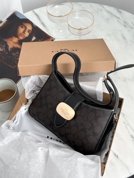 Coach Eliza Shoulder Bag In Signature Canvas [крафтова коробка] co9103 фото