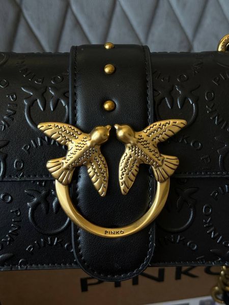 Pinko Love Mini Icon New Monogram Black/Gold [оригінальна коробка] pr10243 фото