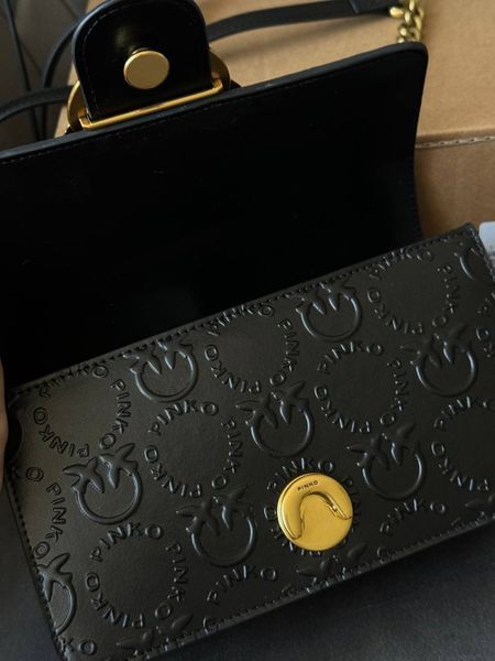 Pinko Love Mini Icon New Monogram Black/Gold [оригінальна коробка] pr10243 фото