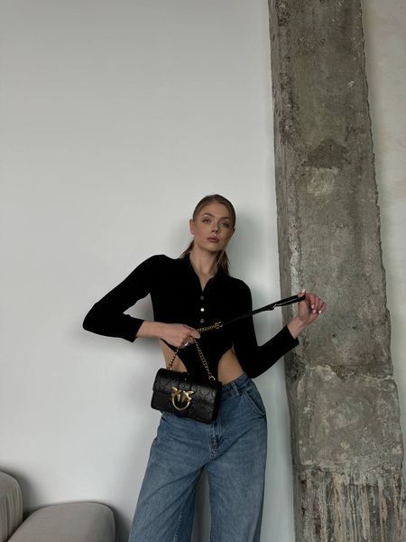 Pinko Love Mini Icon New Monogram Black/Gold [оригінальна коробка] pr10243 фото