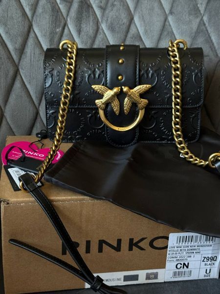 Pinko Love Mini Icon New Monogram Black/Gold [оригінальна коробка] pr10243 фото