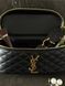 Saint Laurent Gaby Vanity Leather Shoulder Bag BlackТекстурна шкіра pr7088 фото 3