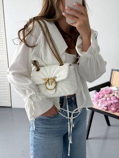 Pinko Love Bag Puff Butterfly Quilt White/Gold [оригінальна коробка] pink1011 фото