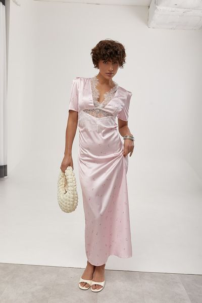 Сукня Satin Lace Maxi 30130 фото