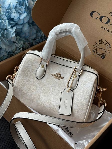 Coach Rowan Satchel Bag In Signature Canvas Milk [оригінальна коробка] pr01988 фото