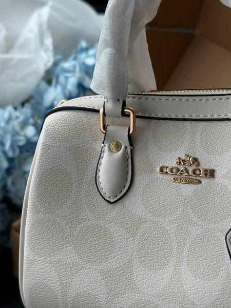 Coach Rowan Satchel Bag In Signature Canvas Milk [оригінальна коробка] pr01988 фото