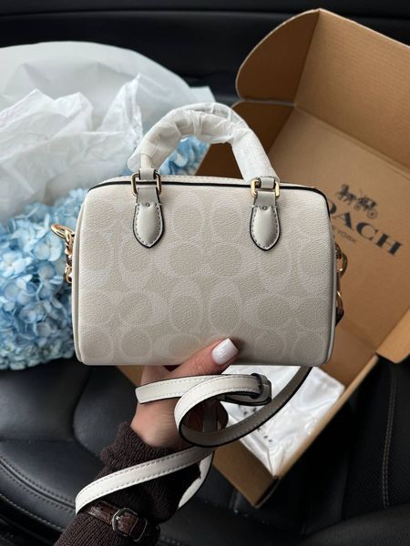 Coach Rowan Satchel Bag In Signature Canvas Milk [оригінальна коробка] pr01988 фото