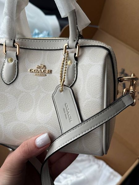 Coach Rowan Satchel Bag In Signature Canvas Milk [оригінальна коробка] pr01988 фото