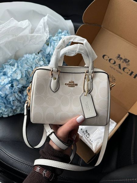 Coach Rowan Satchel Bag In Signature Canvas Milk [оригінальна коробка] pr01988 фото