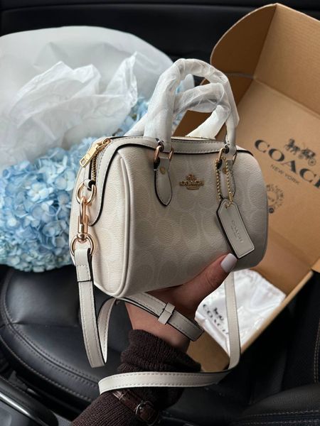 Coach Rowan Satchel Bag In Signature Canvas Milk [оригінальна коробка] pr01988 фото