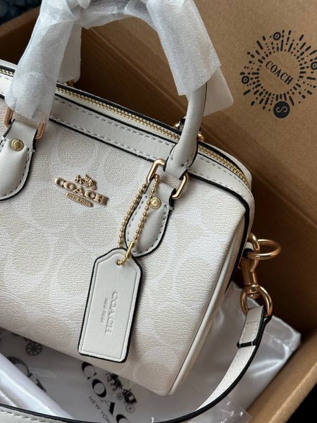Coach Rowan Satchel Bag In Signature Canvas Milk [оригінальна коробка] pr01988 фото