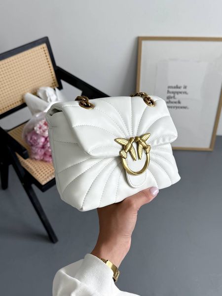 Pinko Love Bag Puff Butterfly Quilt White/Gold [оригінальна коробка] pink1011 фото