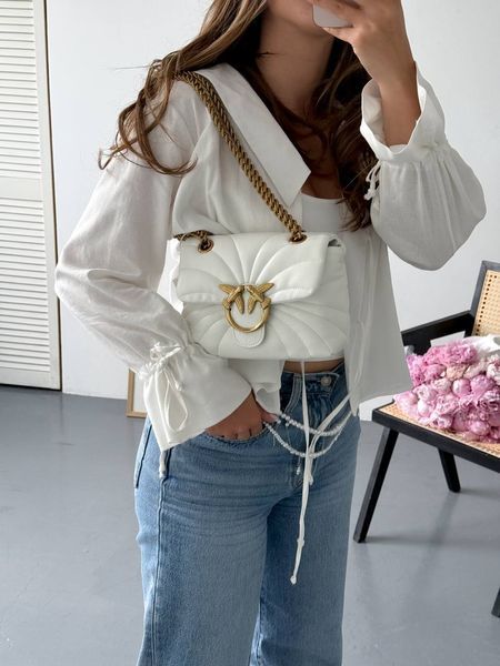 Pinko Love Bag Puff Butterfly Quilt White/Gold [оригінальна коробка] pink1011 фото