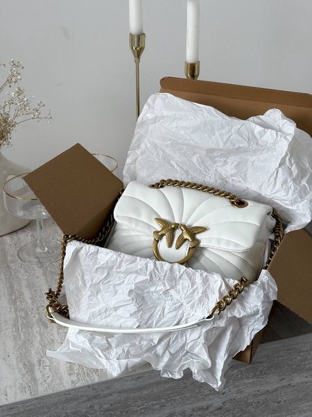Pinko Love Bag Puff Butterfly Quilt White/Gold [оригінальна коробка] pink1011 фото