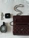 Chanel Caviar Quilted Wallet on Chain WOC Burgundy/Silver Коробка магніт pr22830 фото 10